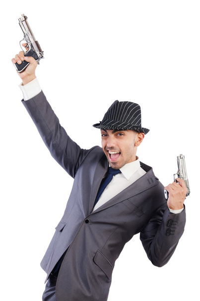 Gangster with guns - Фото, изображение