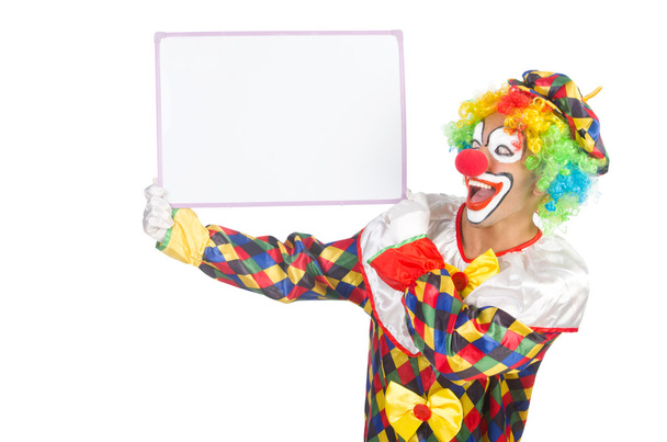 clown avec tableau blanc - Photo, image