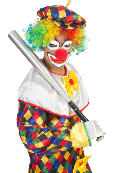 klaun s baseballovou pálkou - Fotografie, Obrázek