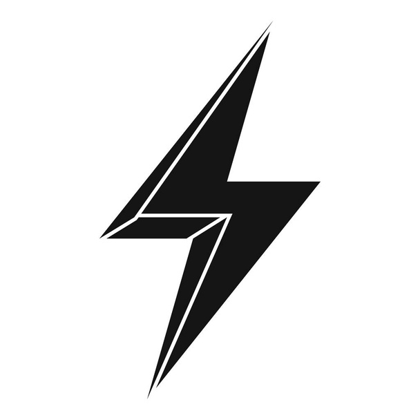 Ladung Blitz-Symbol, einfacher Stil - Vektor, Bild