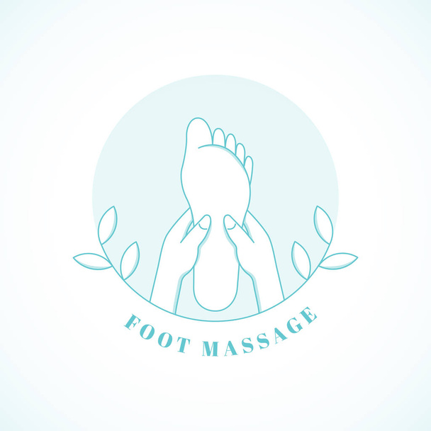 Foot massage icon, foot massages are performed using the hands.  - Vector, Image
