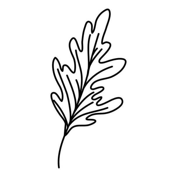 autumn leaf plant seasonal icon - Vektor, obrázek