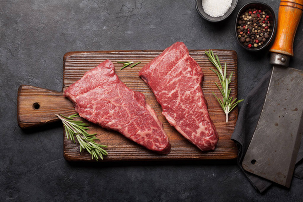 Raw marbled beef steak - Photo, Image
