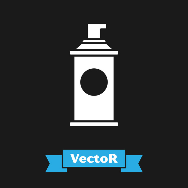 White Shaving gel foam icon isolated on black background. Shaving cream. Vector Illustration - Vector, Image