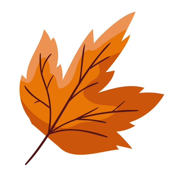 outono folha planta ícone sazonal
 - Vetor, Imagem