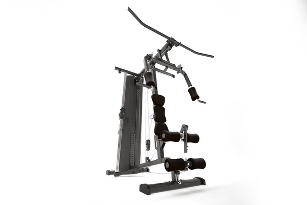 Gym machine geïsoleerd op wit. 3d renderen - Foto, afbeelding