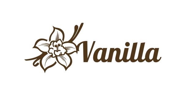 Векторный дизайн логотипа и эмблемы ванили
 - Вектор,изображение