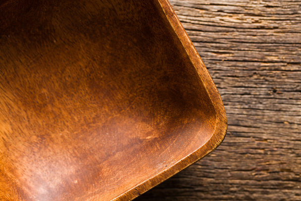 closeup of wooden bowl - Foto, Imagem