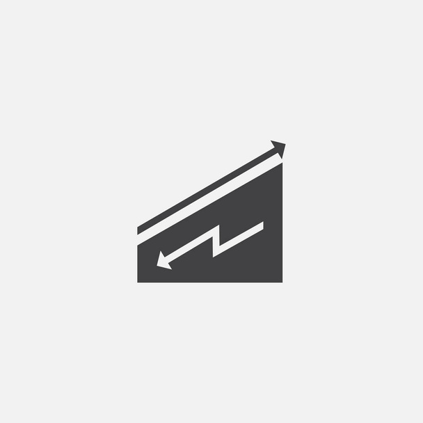 downtrend base icon. Simple sign illustration. downtrend symbol design. Can be used for web and mobile - Vector, Image