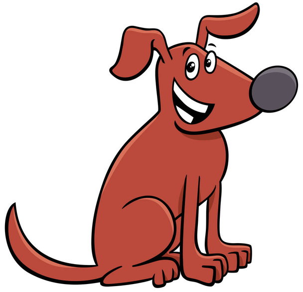 kreskówki brązowy pies komiks zwierząt charakter - Wektor, obraz