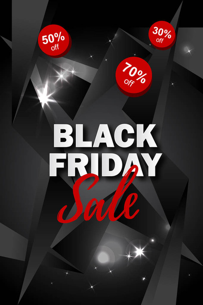 Black Friday Sale Vector Illustration for your design, poster or banner - Vector, Imagen