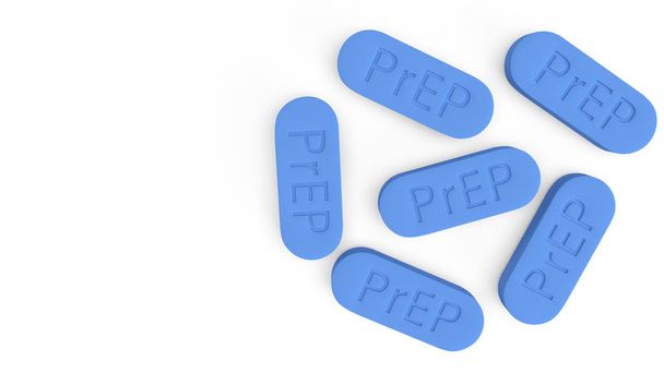  PrEP est la pilule de prévention du VIH pour le concept médical rendu 3d
. - Photo, image
