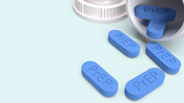  PrEP is HIV prevention pill for medical concept 3d rendering. - Photo, Image