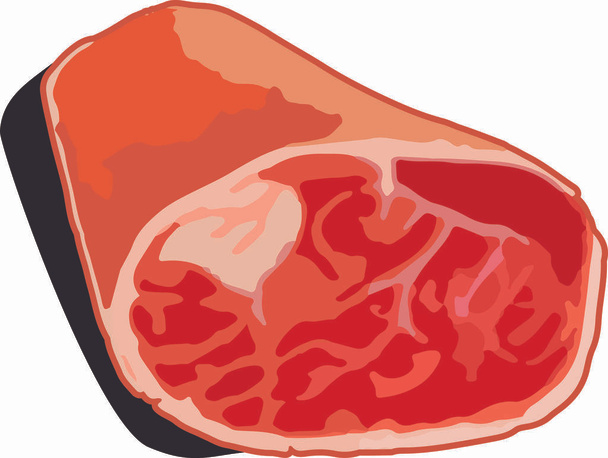 pork shank for broth and filling - Vector, Image