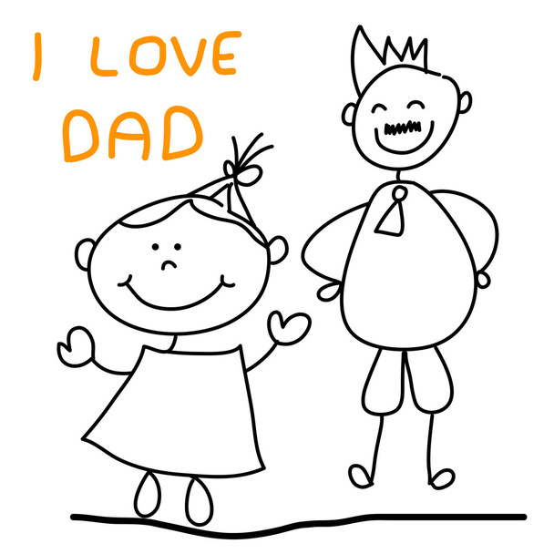 I love my daughter - Vector, Image