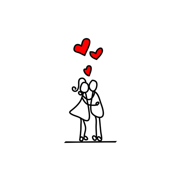 Couple in love - Vector, Image