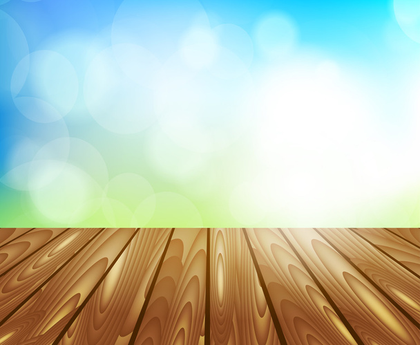 Wooden table - Vector, Image