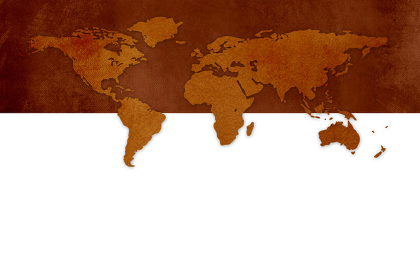 Grunge maailmankartta valkoista taustaa vasten
 - Valokuva, kuva