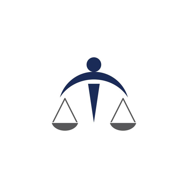 igazságügyi jog logo sablon - Vektor, kép