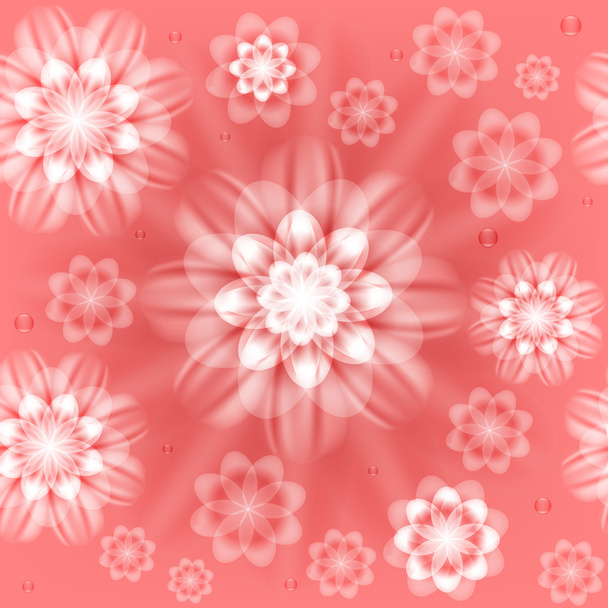 Delicato motivo rosa senza cuciture con fiori bianchi
 - Vettoriali, immagini