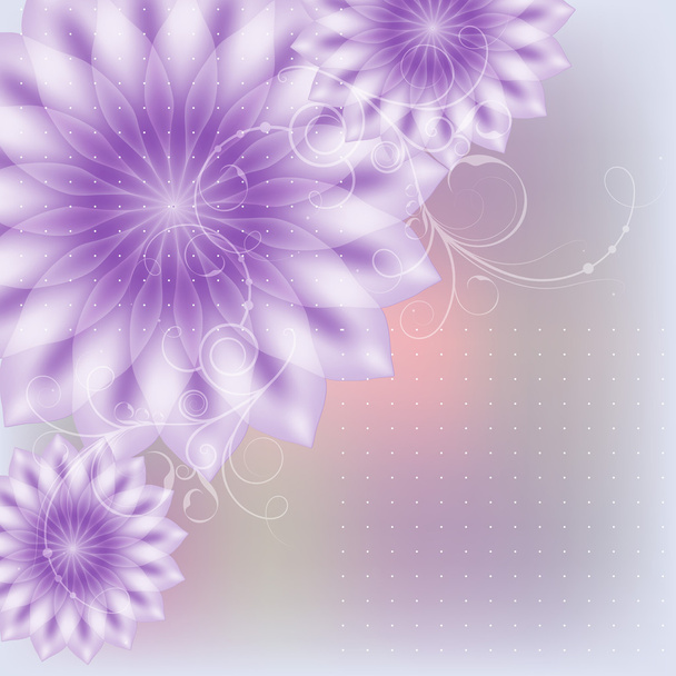 Flores púrpuras con monogramas
. - Vector, Imagen