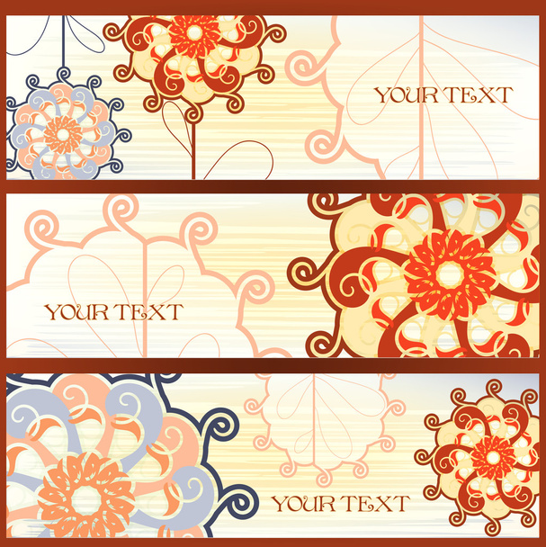 A set of colorful cards with summer design - Вектор,изображение