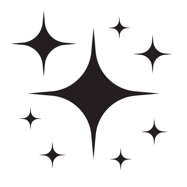 Kreslená hvězda jiskřící nebo blikající ikona - Vektor, obrázek