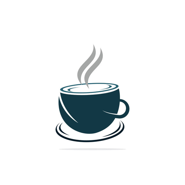 Кав'ярня векторний дизайн логотипу. Унікальний шаблон логотипу кавової чашки
.  - Вектор, зображення