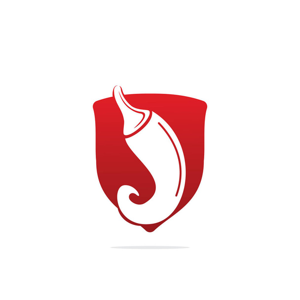 Chili scharfe und würzige Lebensmittel Vektor Logo Design Inspiration. Chilipfeffer Symbol Vektor Logo Vorlage.  - Vektor, Bild