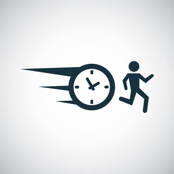 Mann Laufzeit-Symbol für Web und ui auf weißem Hintergrund - Vektor, Bild
