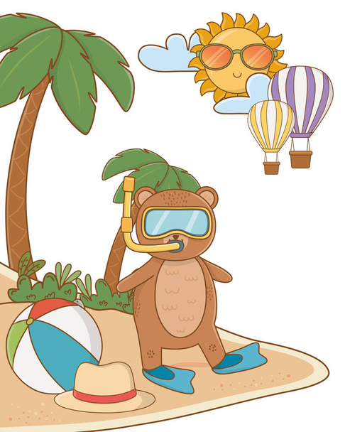 Sommerferien entspannen Cartoon-Vektor-Illustration - Vektor, Bild