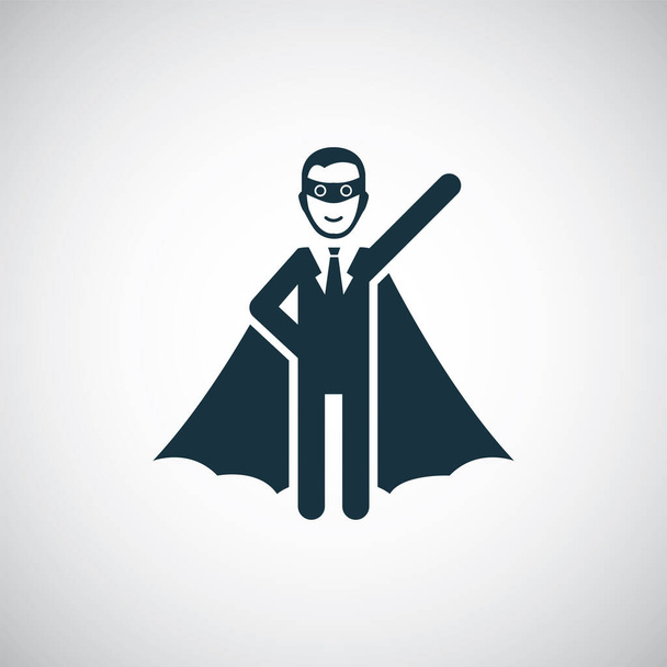 иконка супергероя бизнесмена для интернета и пользовательского интерфейса на белом фоне
 - Вектор,изображение