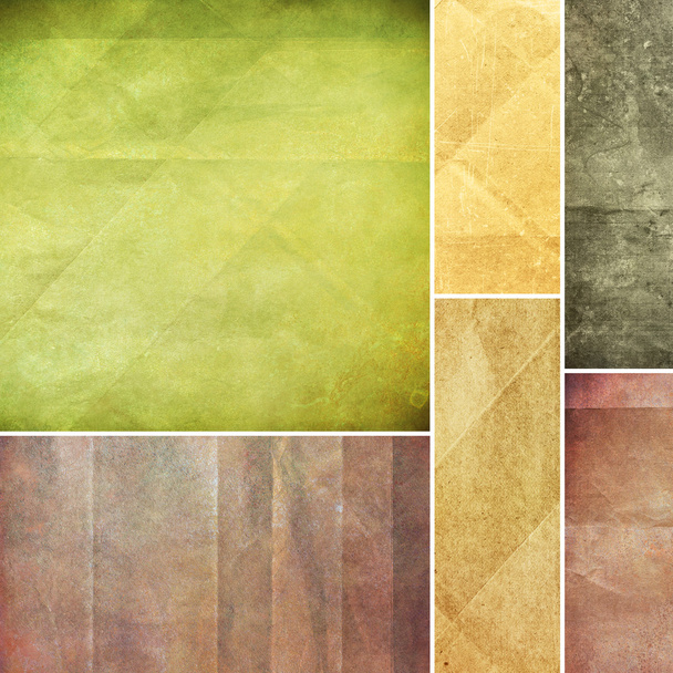 Colorful set of grunge paper texture - Foto, Imagen