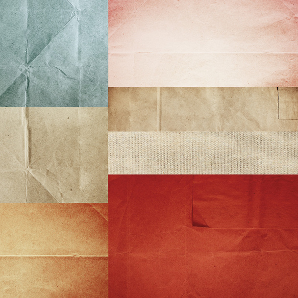 Colorful set of grunge paper texture - Zdjęcie, obraz