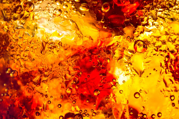 cola ποτό με παγάκια υφή και φούσκα  - Φωτογραφία, εικόνα