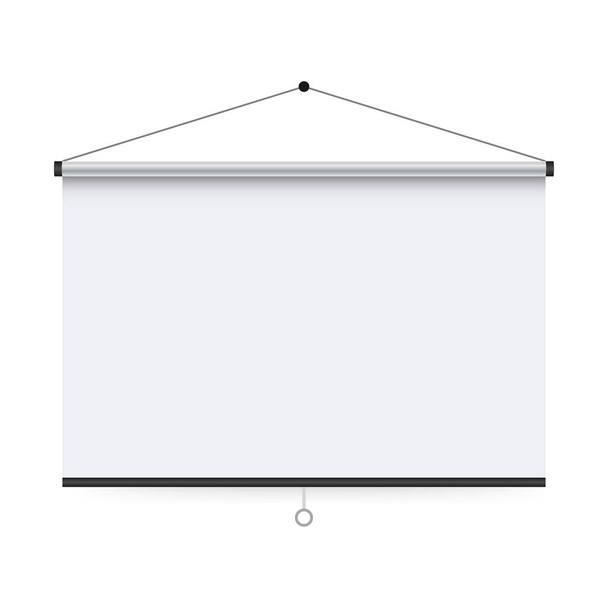 Empty Projection screen, Presentation board, blank whiteboard for conference. - Vector, Image