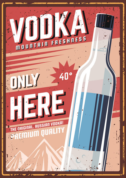 Cartel retro de vodka
. - Vector, Imagen