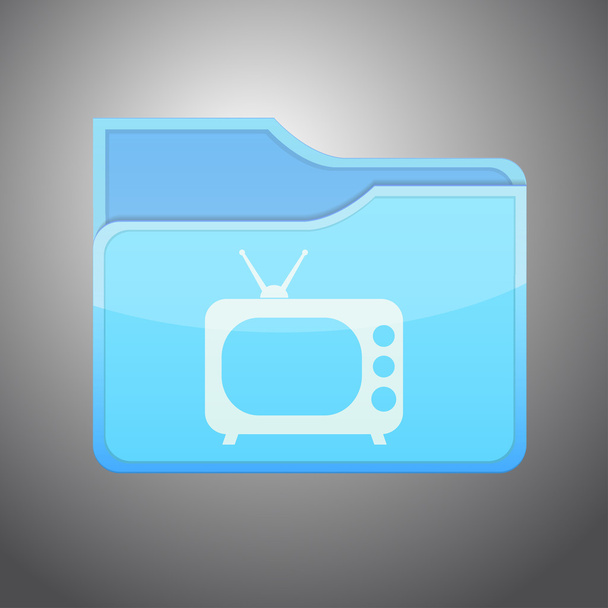 Symbol mit Fernseher im Inneren - Vektor, Bild