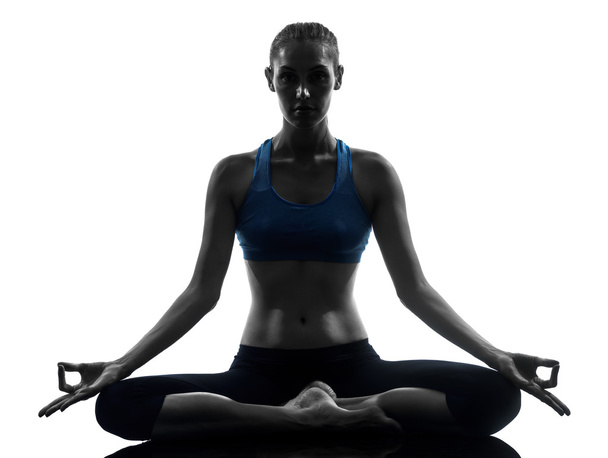 woman exercising yoga meditating - Photo, Image