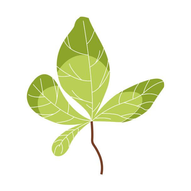 Sonbahar yaprağı bitkisi mevsimsel izole ikonu - Vektör, Görsel