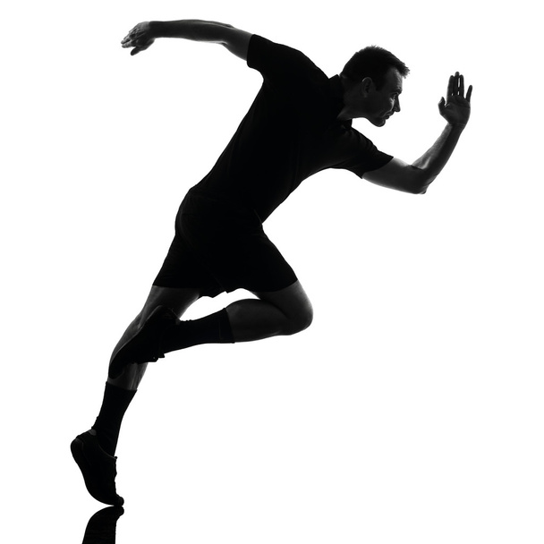 man runner running silhouette - Φωτογραφία, εικόνα