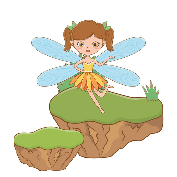 Fairy Cartoon der märchenhaften Design-Vektor-Illustration - Vektor, Bild