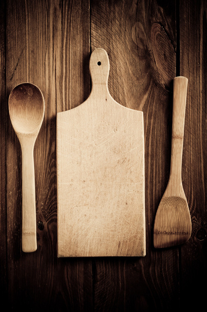 Empty vintage cutting board - Photo, Image
