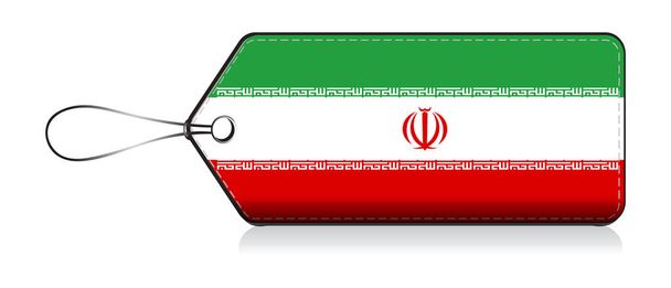 Iranian  flag label, Made in Iran - Vector, Image