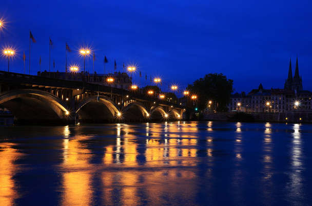 Saint-Esprit bridge at night - Photo, Image