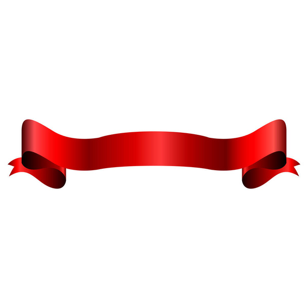 Red ribbon image - Vector, Image