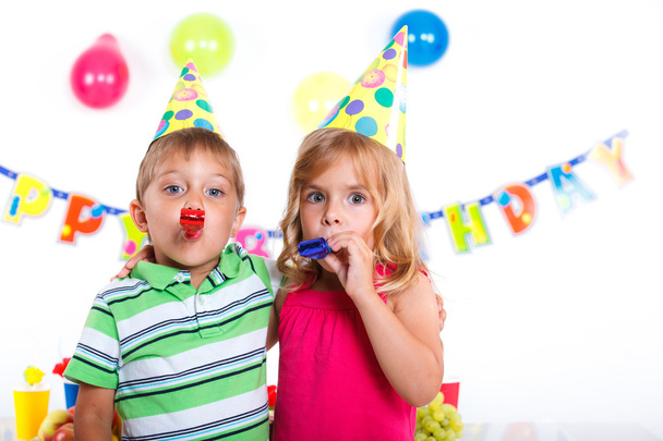 Kids at birthday party - Фото, изображение