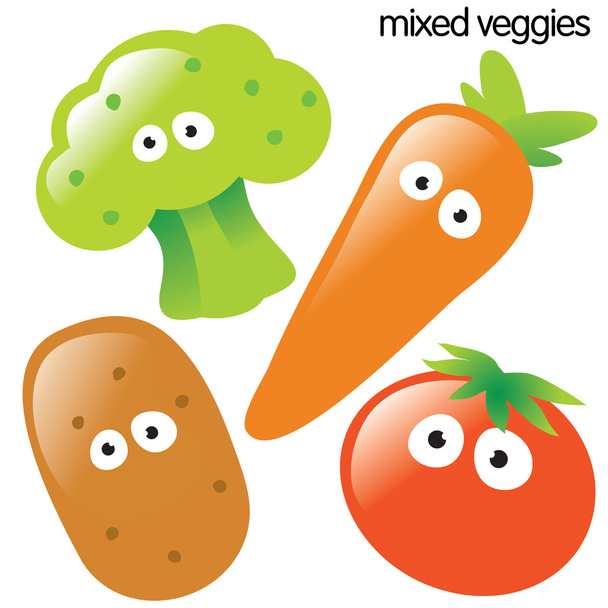 Conjunto de verduras aisladas
 - Vector, imagen