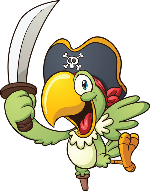papuga pirat - Wektor, obraz