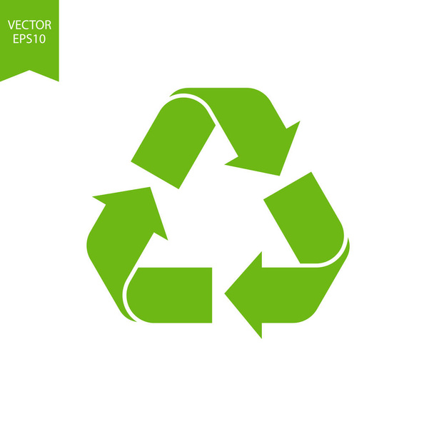 Recycle eco-symbool, biologisch afbreekbaar icon.Recycled cyclus pijlen geïsoleerd. Groene vernieuwing van het milieu van de aarde. Recycle logo voor duurzame vernieuwing. vector - Vector, afbeelding